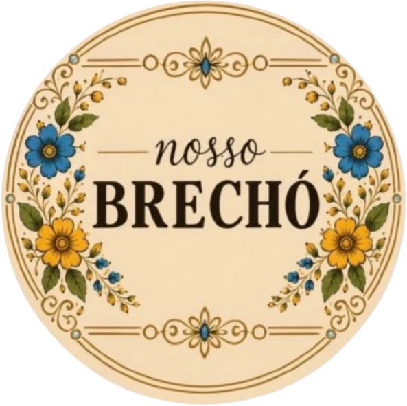 Logo Nosso Brechó com flores